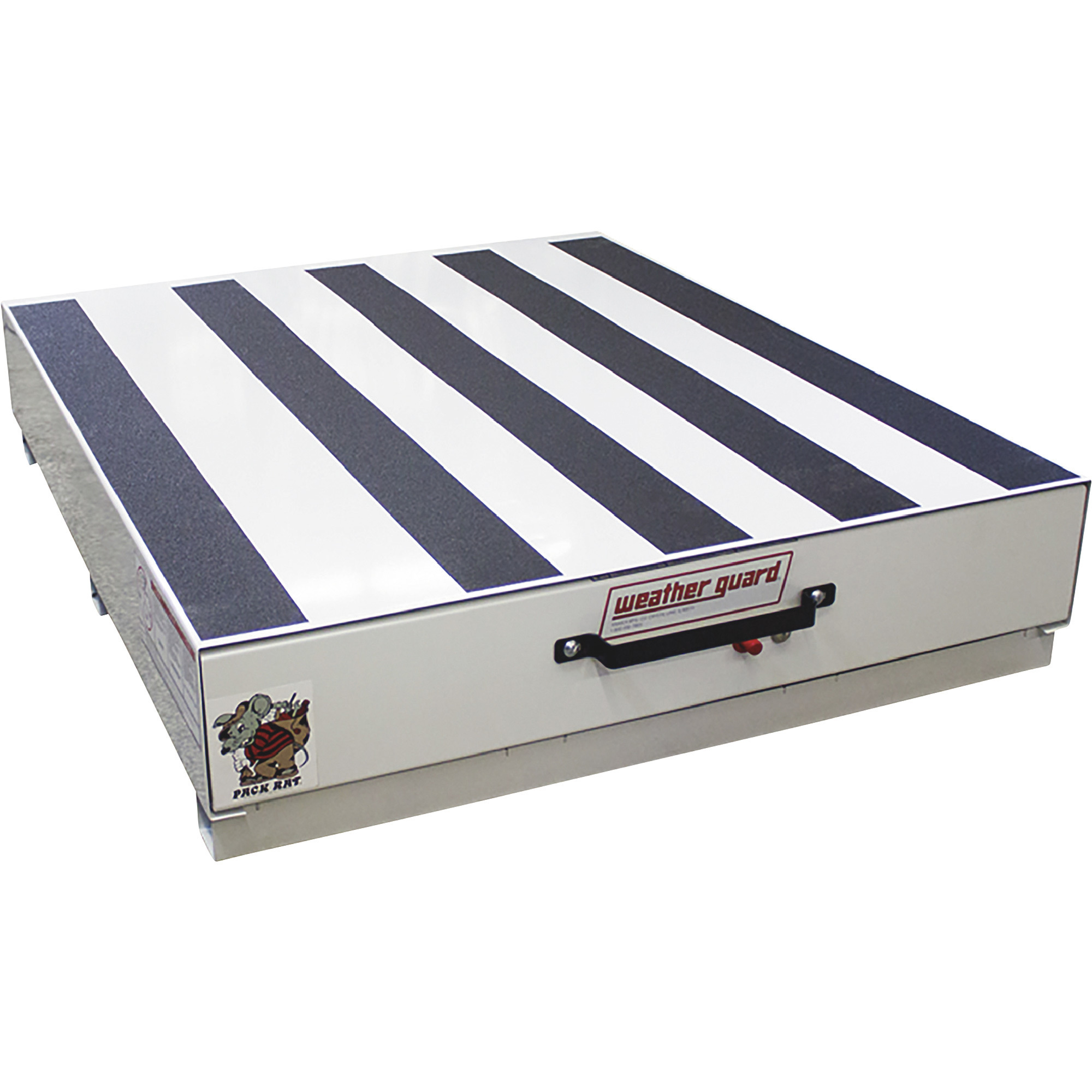 Weather Guard Pack Rat Standard Truck Box Storage Drawer, Steel, Brite White, 48in.L x 39.75in.W x 9.5in.H, Model# 308-3